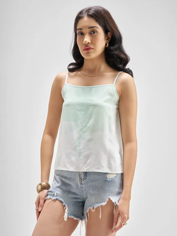 Disney By Tokyo Talkies Women Green Mickey Mouse Printed Regular Top