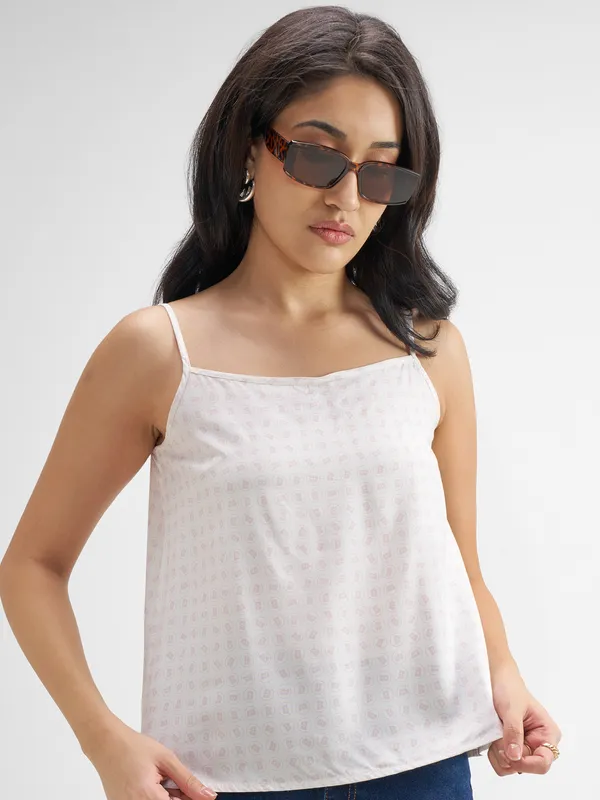 Disney By Tokyo Talkies Women White Monster Inc. Printed Regular Top