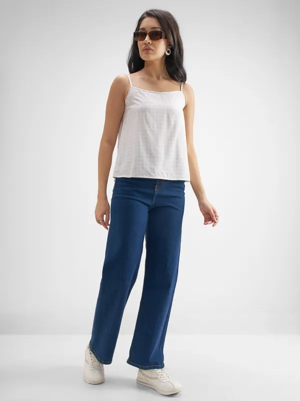 Disney By Tokyo Talkies Women White Monster Inc. Printed Regular Top