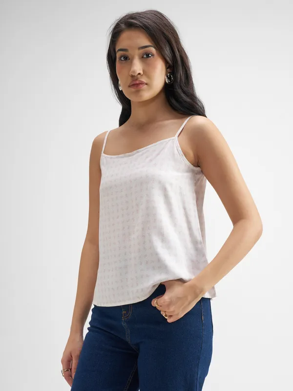 Disney By Tokyo Talkies Women White Monster Inc. Printed Regular Top