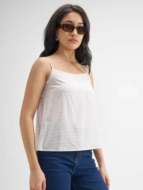 Disney By Tokyo Talkies Women White Monster Inc. Printed Regular Top