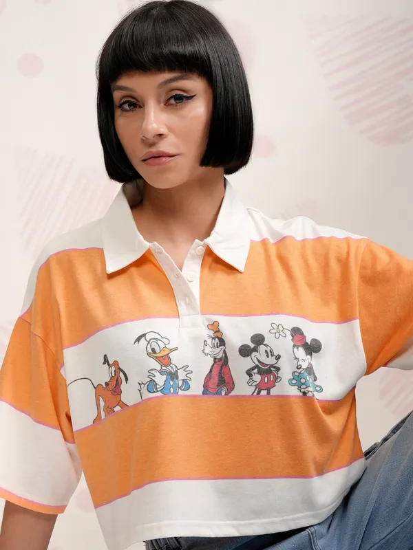 Simba Printed Boxy Fit Polo T-Shirt