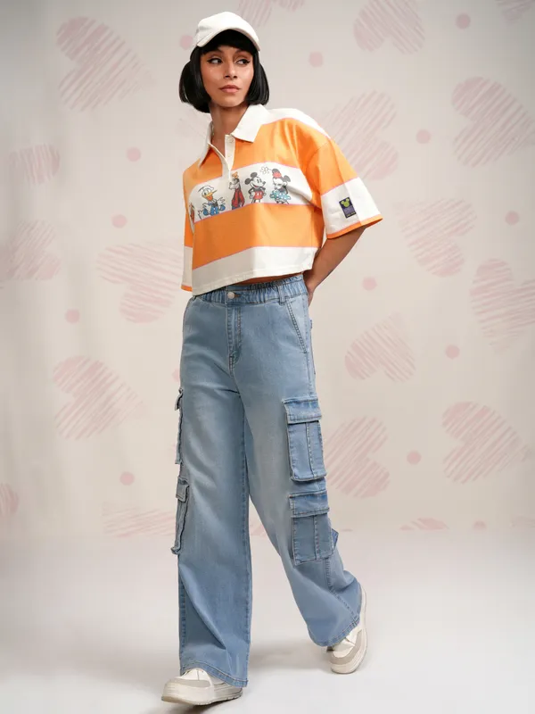 Simba Printed Boxy Fit Polo T-Shirt