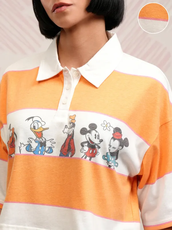 Simba Printed Boxy Fit Polo T-Shirt