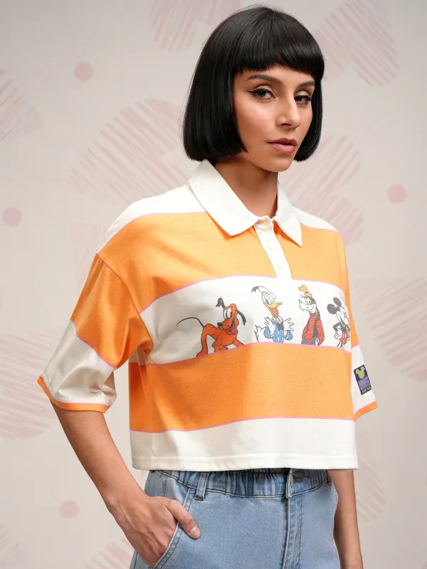 Simba Printed Boxy Fit Polo T-Shirt