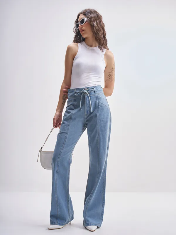 Tokyo Talkies Women White Solid Fitted Bodysuit