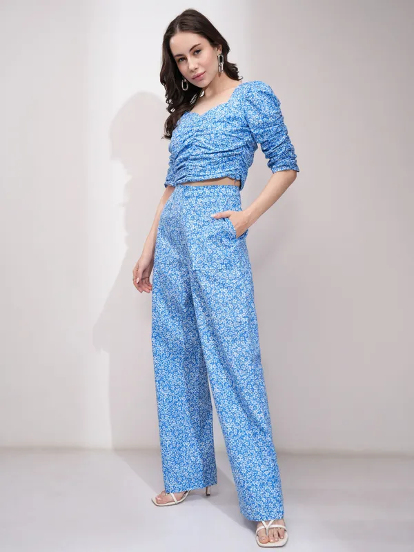  Tokyo Talkies Women Blue Co-Ords