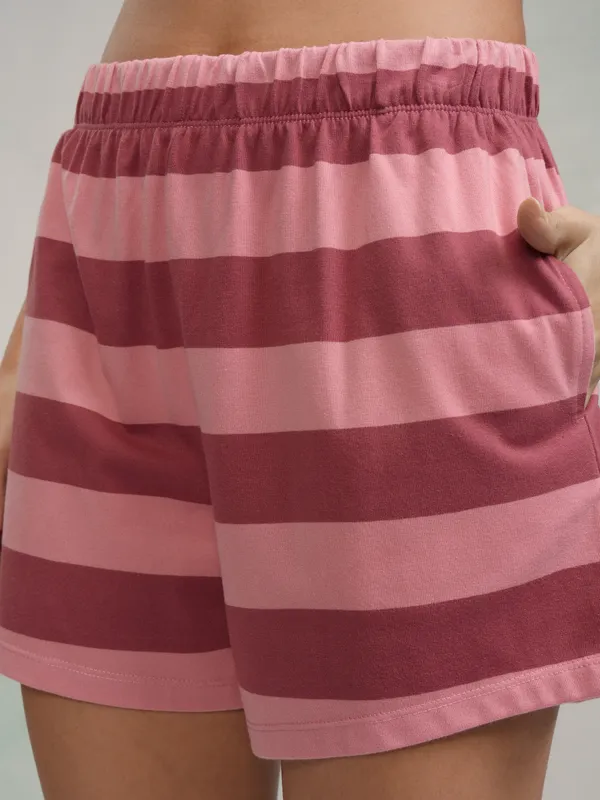 Tokyo Talkies Women Peach T-shirt With Short