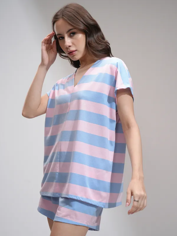 Tokyo Talkies Women Pink Top With Short