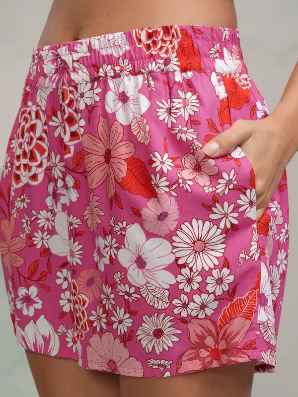 Tokyo Talkies Women Pink Shirt With Short