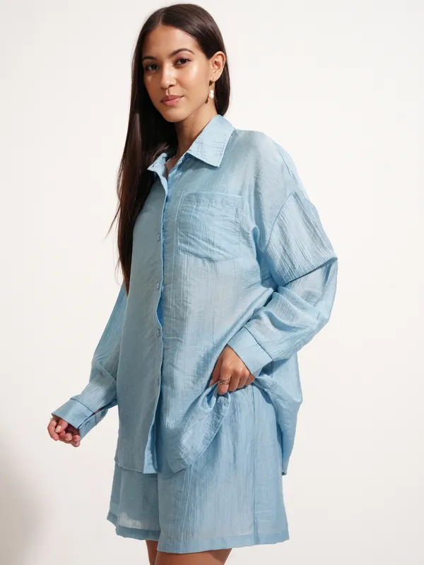 Women Shirt With Short Co-Ords