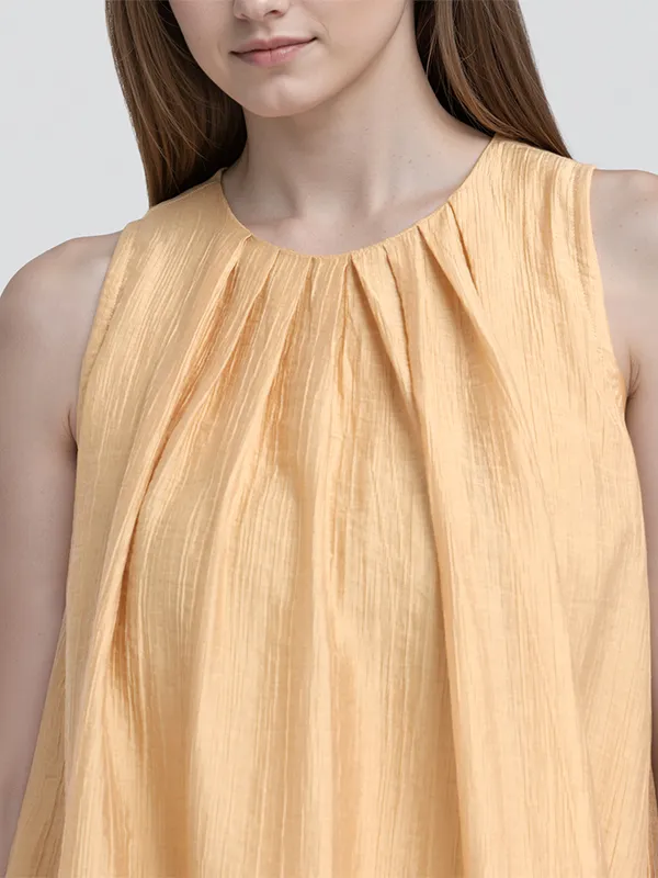 ESPYR By Tokyo Talkies Women Beige Top With Shorts Co-Ords