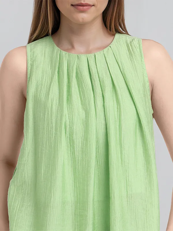 ESPYR By Tokyo Talkies Women Green Top With Shorts Co-Ords