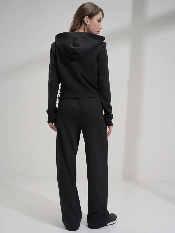 Tokyo Talkies Women Black Top With Trousers Co-Ords