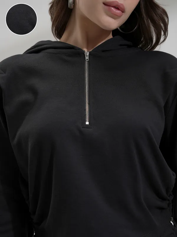 Tokyo Talkies Women Black Top With Trousers Co-Ords