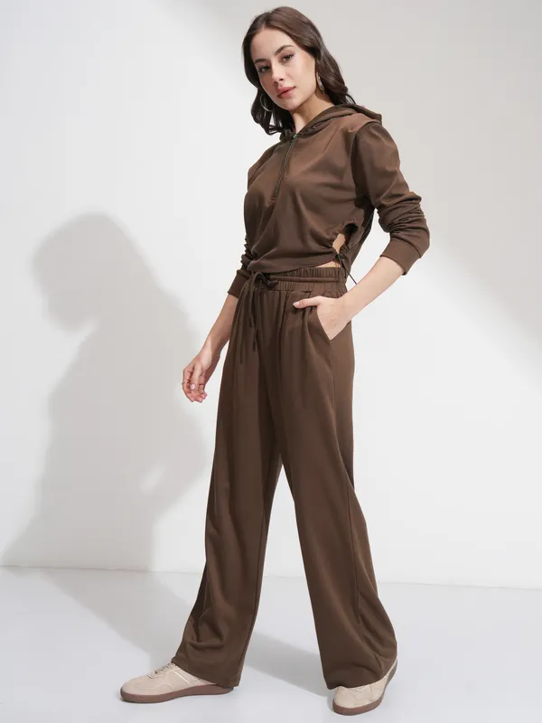Tokyo Talkies Women Brown Top With Trouser
