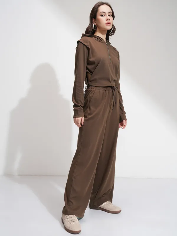 Tokyo Talkies Women Brown Top With Trouser