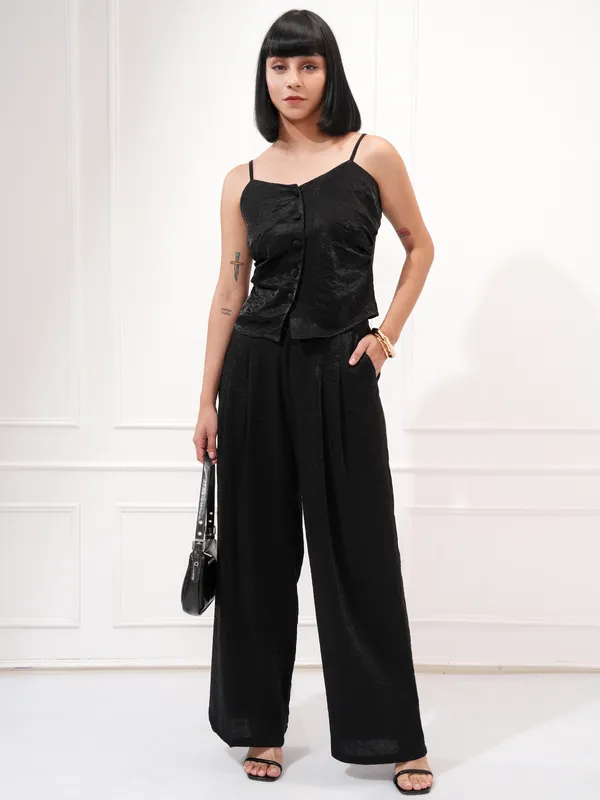Tokyo Talkies Women Black Top With Trouser