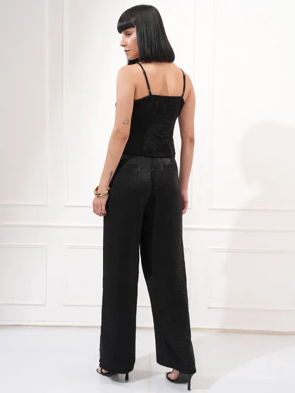 Tokyo Talkies Women Black Top With Trouser
