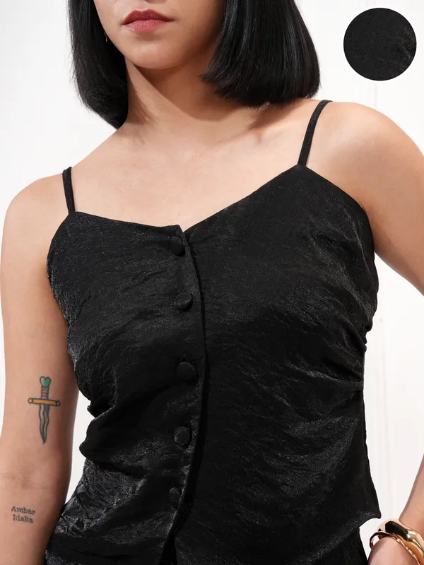 Tokyo Talkies Women Black Top With Trouser