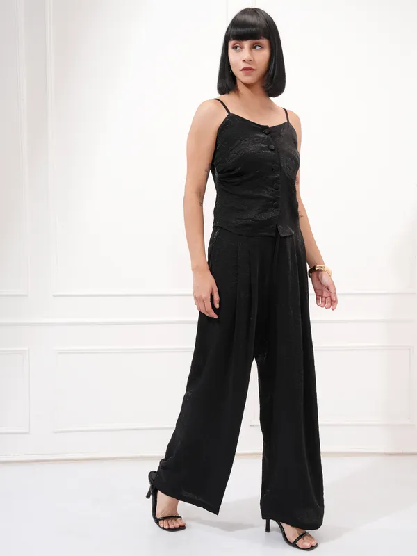 Tokyo Talkies Women Black Top With Trouser