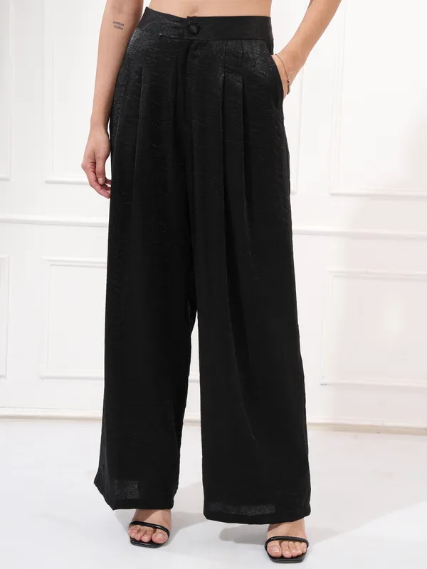 Tokyo Talkies Women Black Top With Trouser