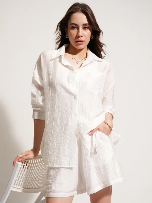 Women Shirt With Short Co-Ords