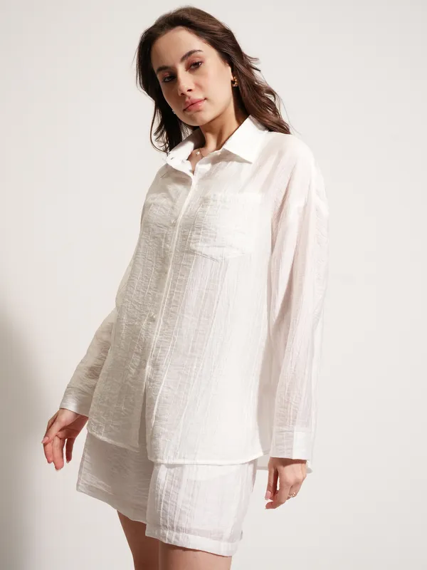 Women Shirt With Short Co-Ords