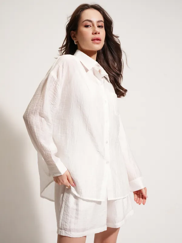 Women Shirt With Short Co-Ords