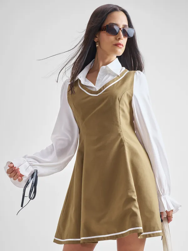 ESPYR By Tokyo Talkies Women Solid Shirt Dress