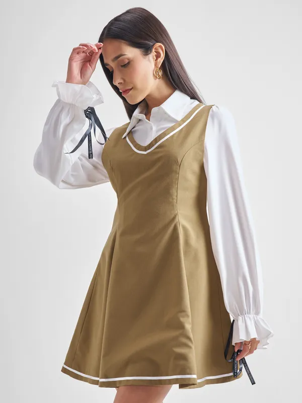 ESPYR By Tokyo Talkies Women Solid Shirt Dress