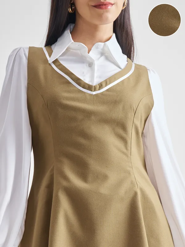 ESPYR By Tokyo Talkies Women Solid Shirt Dress