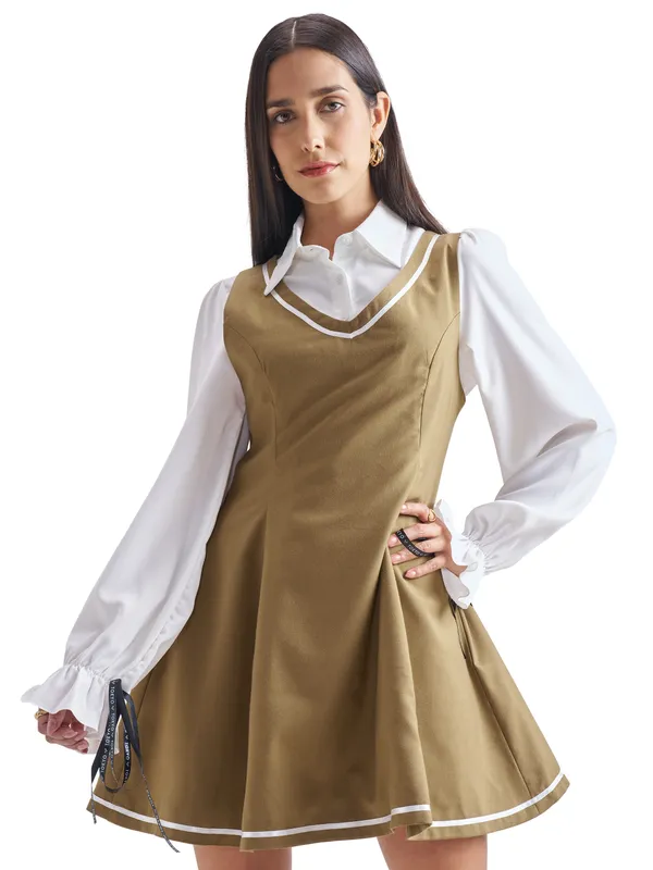 ESPYR By Tokyo Talkies Women Solid Shirt Dress