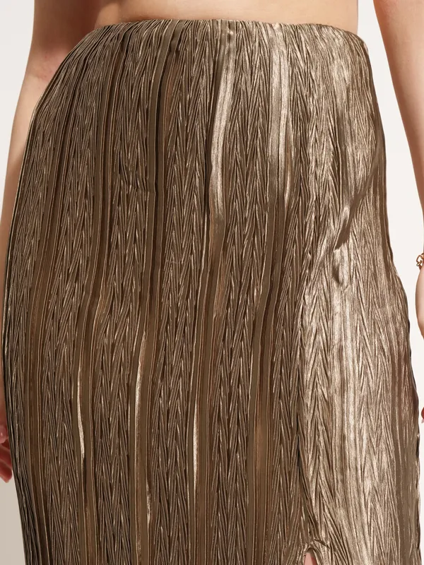 Tokyo Talkies Women Brown Top With Skirt