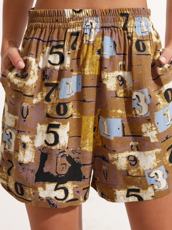 Tokyo Talkies Women Brown Shirt With Short