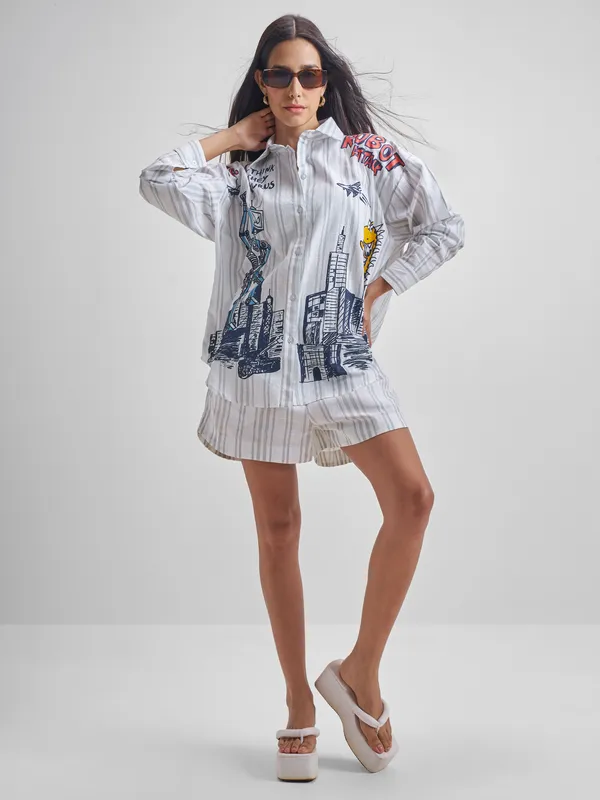 Women Shirt With Shorts Co-ords