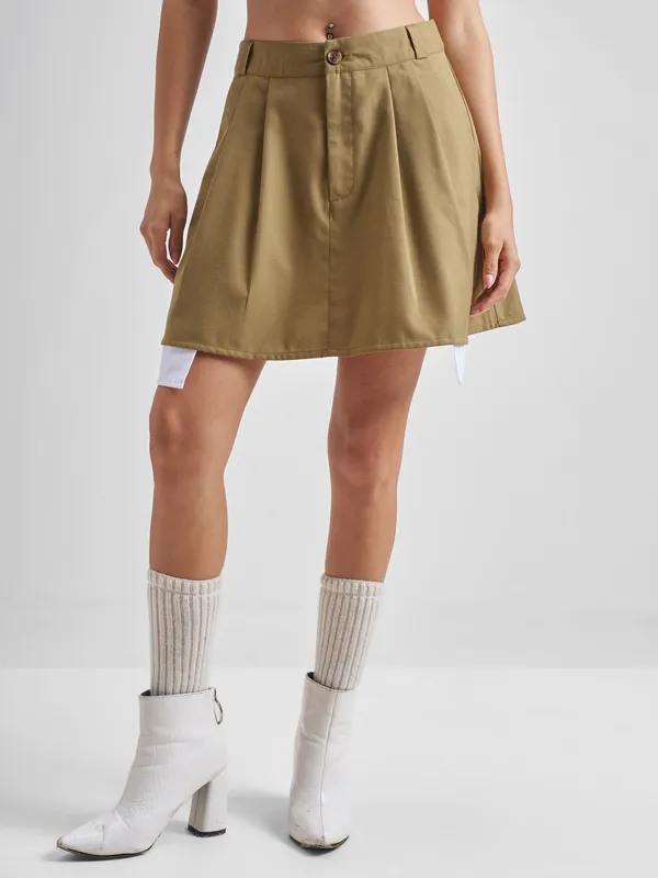 Tokyo Talkies Women Black Shirt With Skirt Co-Ords