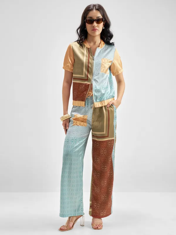 Tokyo Talkies Women Multi Top Trouser Co-Ords