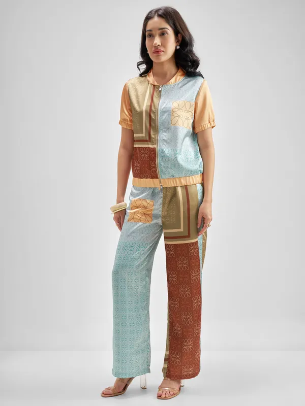 Tokyo Talkies Women Multi Top Trouser Co-Ords