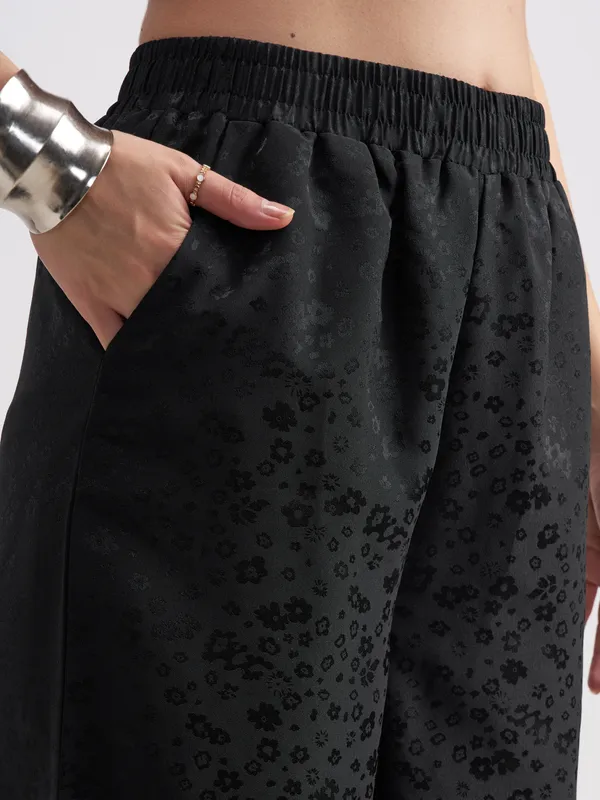 Tokyo Talkies Women Black Top With Trouser Co-Ords