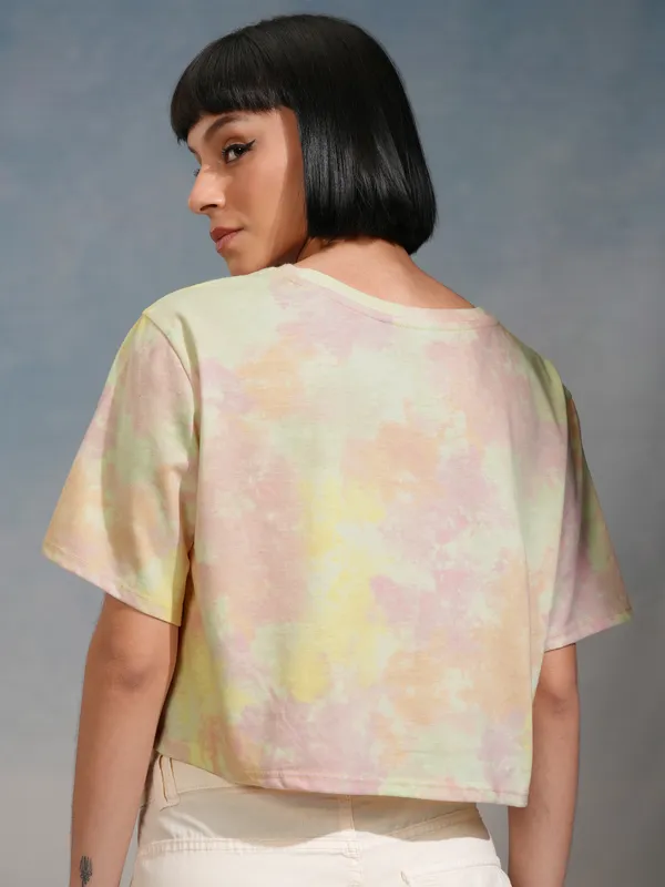 Tokyo Talkies Women Yellow Printed Regular Top