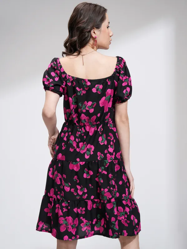 Printed Fit & Flare Dress