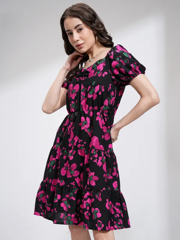 Printed Fit & Flare Dress