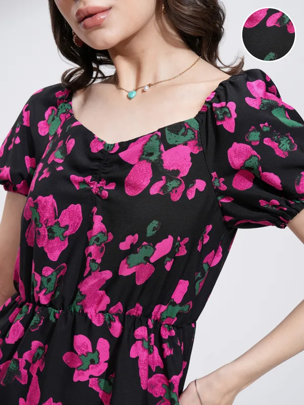 Printed Fit & Flare Dress