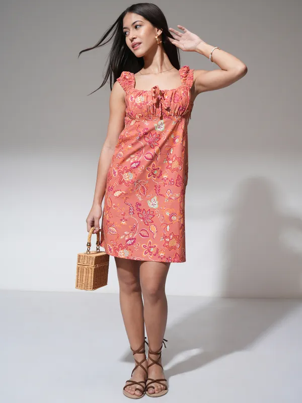 Tokyo Talkies Women Rust Printed Sheath Dress