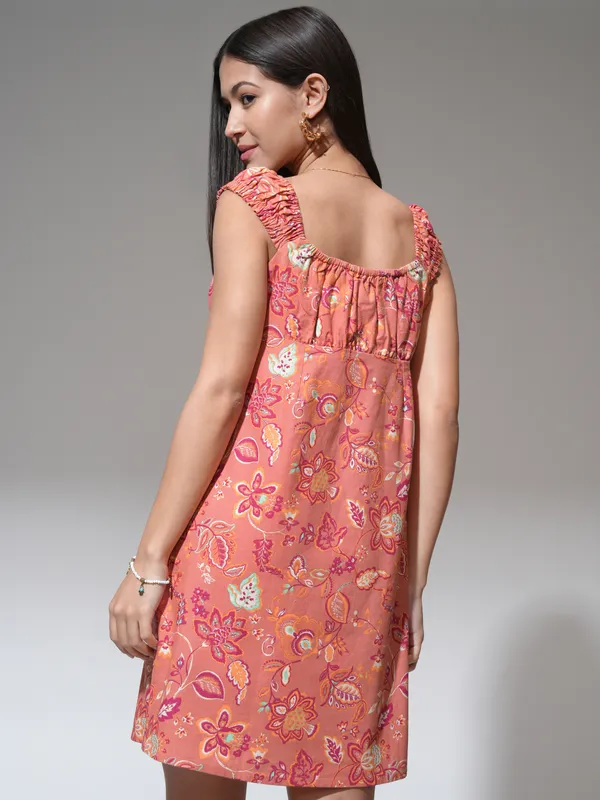 Tokyo Talkies Women Rust Printed Sheath Dress