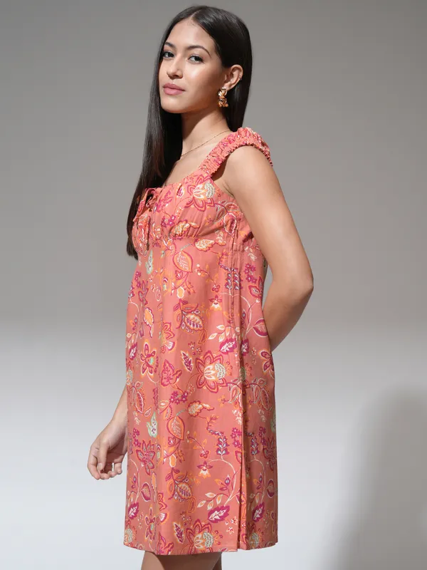 Tokyo Talkies Women Rust Printed Sheath Dress