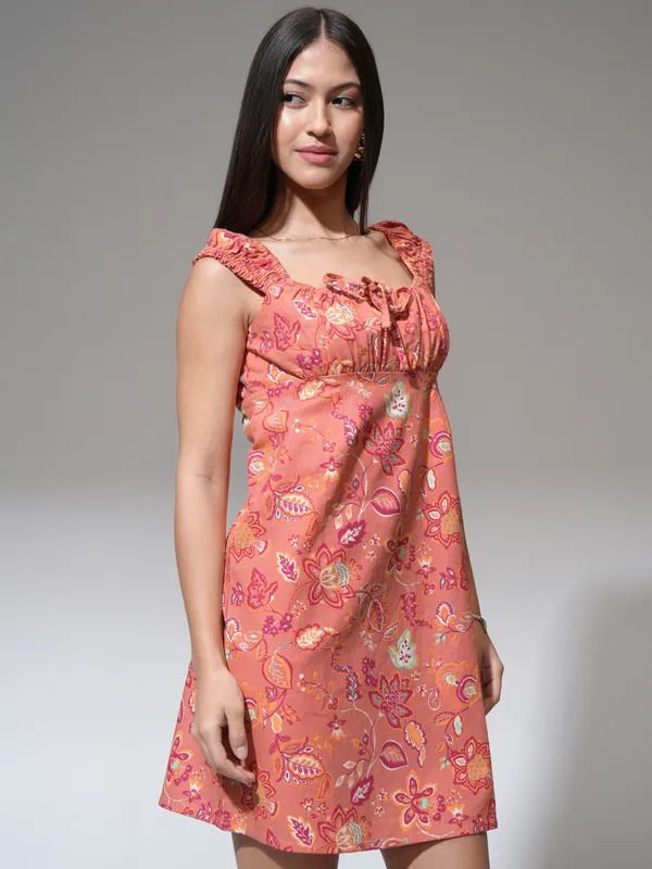 Tokyo Talkies Women Rust Printed Sheath Dress