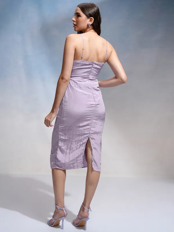 Solid Fit And Flare Dress