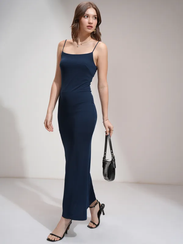 Tokyo Talkies Women Teal Solid Bodycon Dress